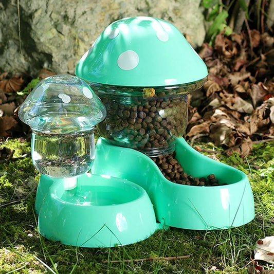 Mushroom Shaped Automatic Pet Feeder & Drinker, Multi-Use Pet Food Dispenser, Pet Water Dispenser, Automatic Pet Feeder for Cat & Dog, Pet Feeding Supplies, Cruel Summer, Pet Products, Cat Water Fountain