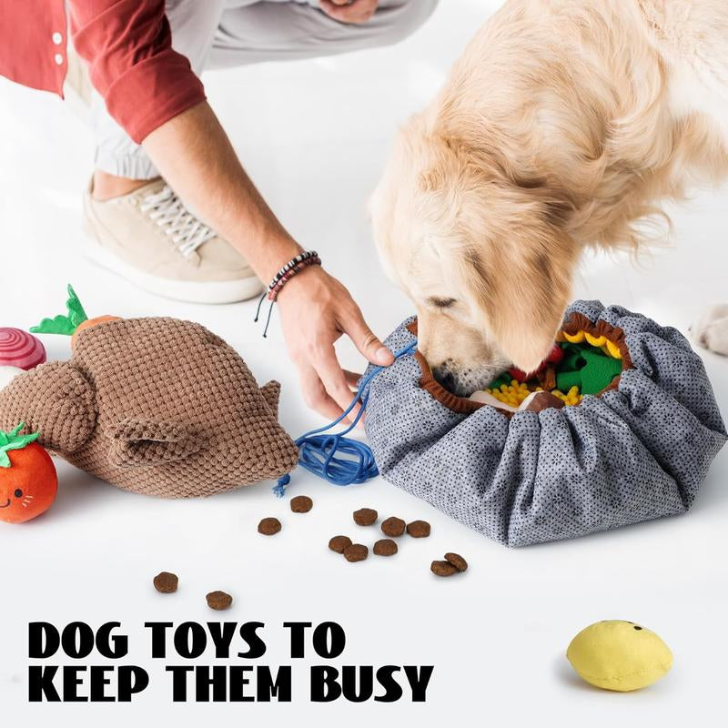 Nocciola 7PCS Turkey Squeaky Dog Toys for Small and Medium Dogs - Interactive and Durable