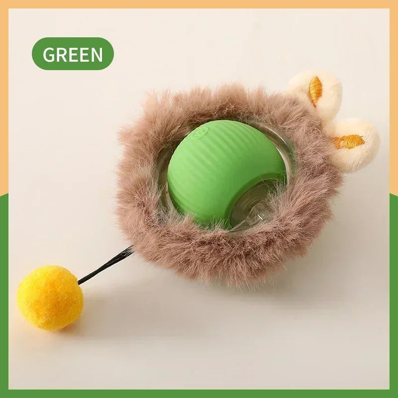 Interactive Smart Ball Auto Electric Rolling Ball Toys for Cats/Kitty Pets Smart Automatic Teaser USB Rechargeable